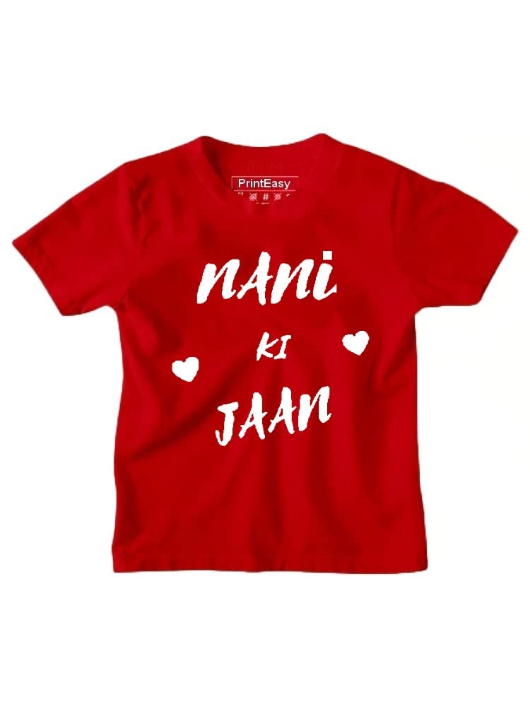 Nani Ki Jaan Cotton Round Neck Short Sleeve Unisex Kids T-Shirt for Boys & Girls-image-15