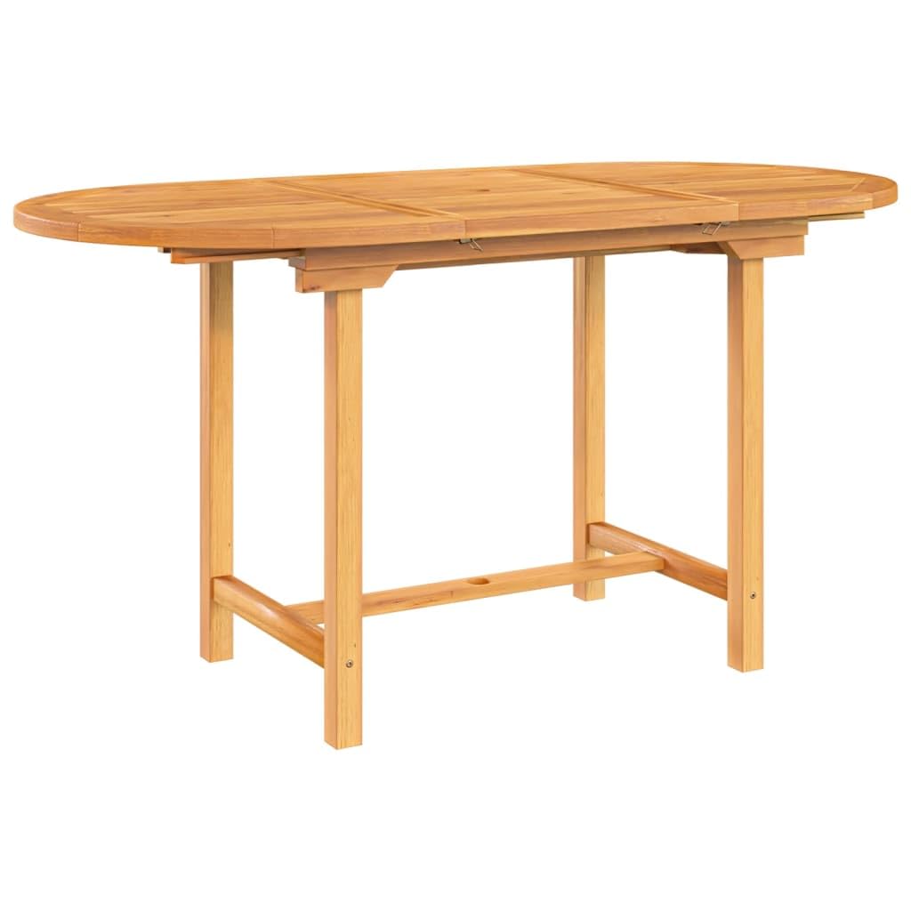 vidaXL Extendable Solid Teak Wood Patio Table 43.3