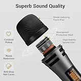 TONOR Wireless Microphone System, 4 * 5-Channel UHF Cordless Handheld Mic Set with Headset/Lavalier Lapel Mics, Bodypack Transmitter, Receiver, 60M Range for Karaoke Singing Church DJ PA Speaker - Image 7