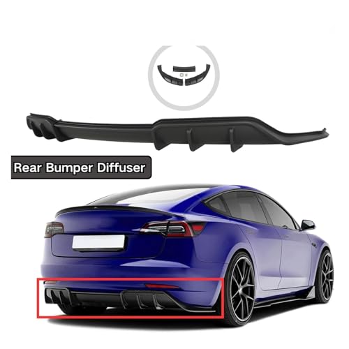 Diffuseur de pare-chocs arrière Tesla Model 3 2017-2023 glossy