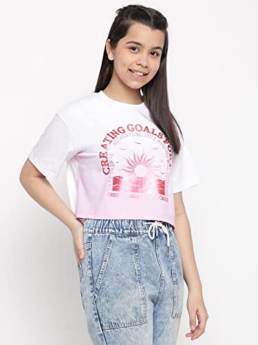 Image of Li'l Tomatoes Girls Cotton Relaxed Fit T-Shirt