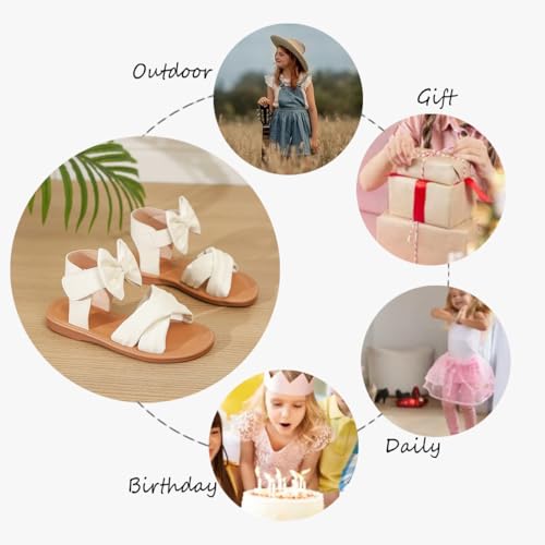 Image of Toddler Girls Sandals Summer Flats Dress Shoes for Baby Little Kids Girl