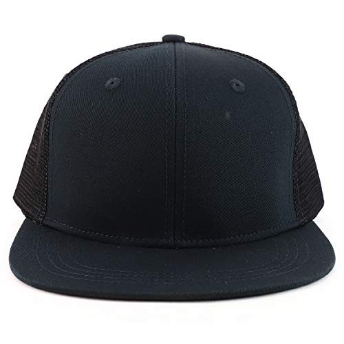 Armycrew Infant to Youth Plain Structured Mesh Back Flatbill Snapback Cap2