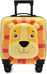 Mala de Viagem Infantil 3D | Bagagem de Bordo Divertida com Rodinhas 360° e Cadeado de Segurança - Modelo: Leão