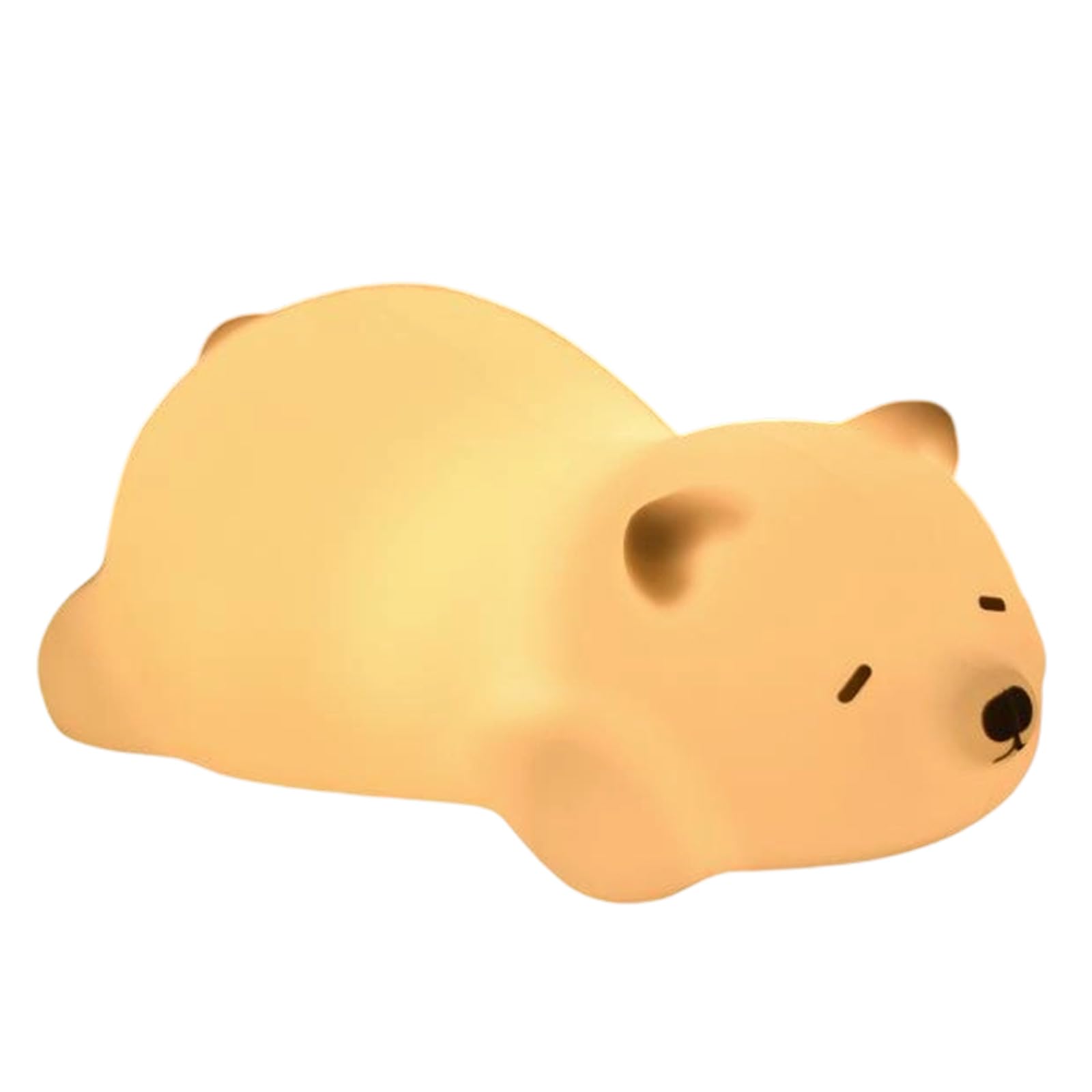 Kaeltsyn Snooze Bear Lights Touch Control Night Light Rechargeable Silicone Bedside Lamp For Enduring Night Light