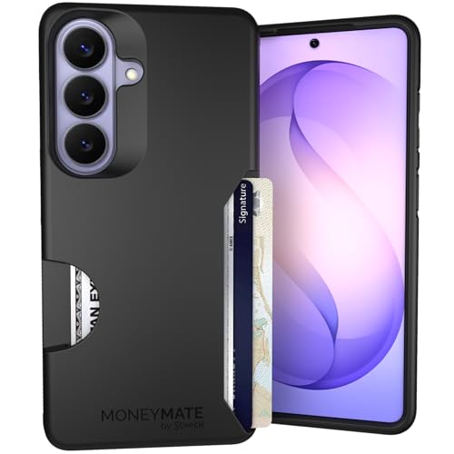 Scooch for Samsung Galaxy S26 Case with Card Holder Moneymate Wallet Case with Hidden Card Slot and Protection for 4 Cards 10-Foot Drop Protection Black