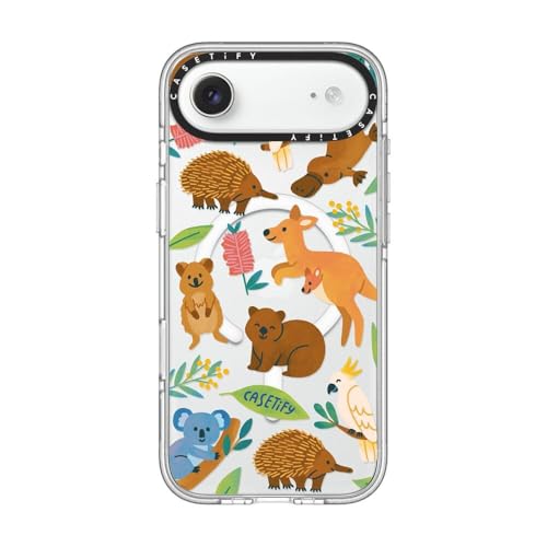 Coque transparente iPhone Air CASETiFY protection militaire Magsafe animaux australiens