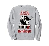 Ressentez le charme de l'analogique avec le design « In a World Full of Digital, Be Vinyl » pour les collectionneurs de disques et les amateurs de vinyles. Il représente un disque vinyle en tant qu'adorable mascotte rétro, assis sur un amplificateur.