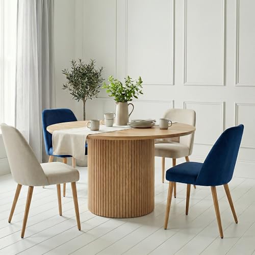 Noa and Nani Lulea Round Dining Table in Natural Pine