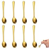 Tiny Stainless Steel Spoons – 8-Pack Mini Condiment Spoons for Spice Jars, Salt, Sugar, Honey, and Spices – Practical Small Serving Spoons for Precise Measurement