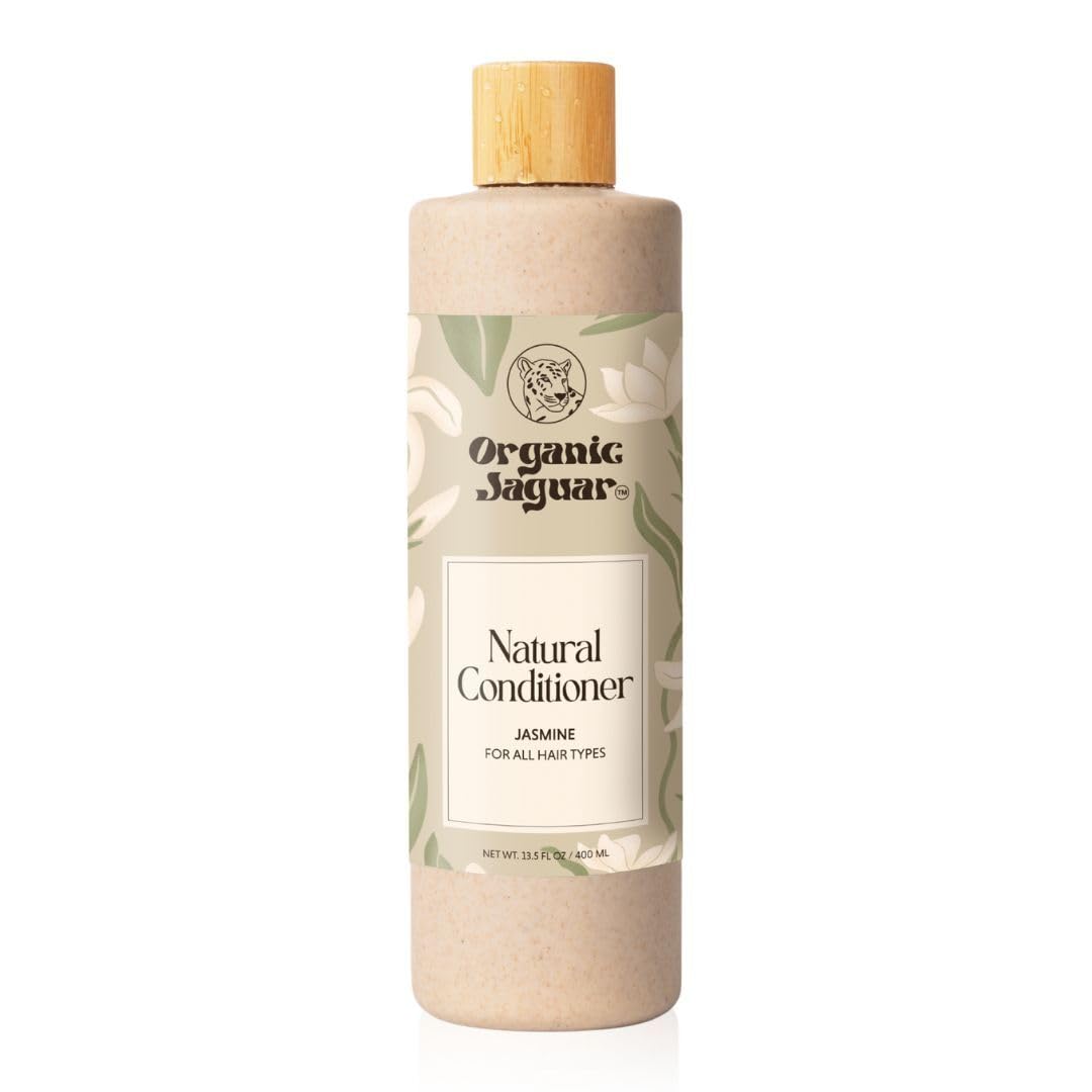 Organic Jaguar All Natural Jasmine Conditioner for Hair Care, Sulfate Free Conditioner, Vitamin E, Castor, Argan and Almond, For Hydrating All Hair,