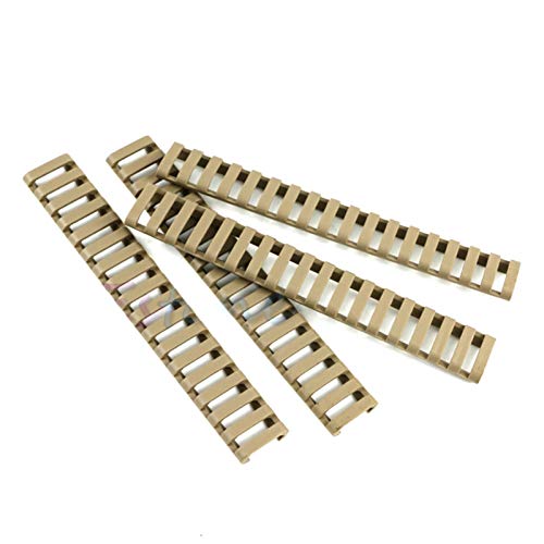 ACEXIER 4 Pezzi Copertura per Binario in plastica Bone Fish Scaletta Forma Resistente al Calore Handguard Fucile Picatinny Copertura per Binario in Gomma