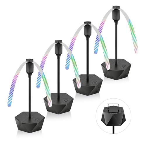 Lysumurl 4 Pack Fly Fans for Tables Fly Repellent Fan with Soft Blades Flexible Gooseneck Spinner for Table Battery Powered Deterrent Indoor Outdoor - BBQ Picnic Camping Kitchen Patio