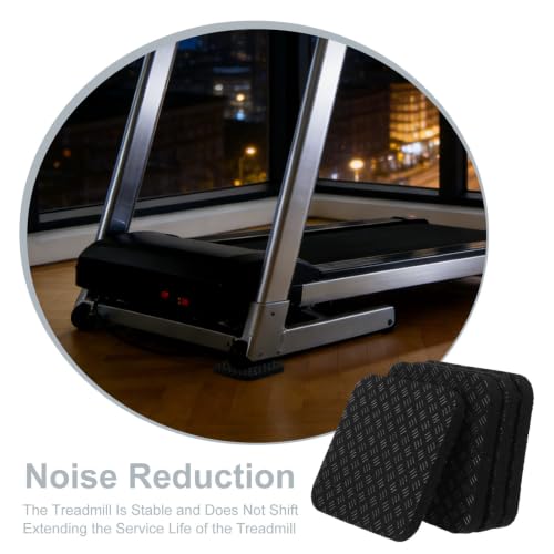 Tapetes Antivibración para Cinta de Correr Pu 10x10cm Negro 4 piezas miniatura 3