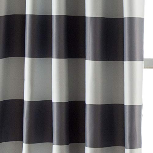 Lush Decor, 84” x 52 Stripe Blackout Curtains, Grey, W 52" x L 84" (1 Panels) - Image 3