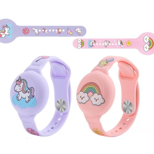 Ya en manzanajugosa.com: NHQZ 2 PCS Niños Impermeables para Pulsera Airtag,Pulsera GPS niños,Lindos Dibujos Animados Ajustables Ocultos para Apple Air Tag Holder, Funda de Correa de Rastreador GPS Antipérdida de Silicona