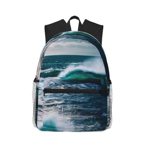 Sac à dos noir léger avec poches fonctionnelles pour homme et femme de taille unique