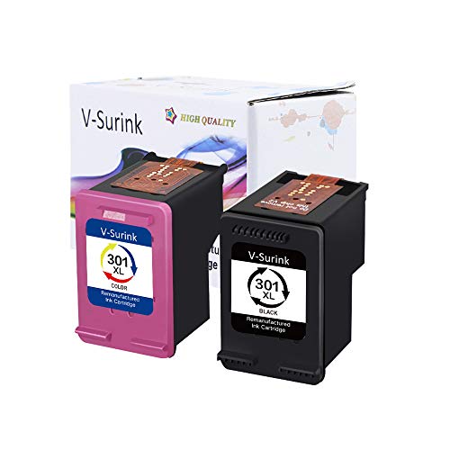 Cartucho de tinta remanufacturado para HP 301XL Envy 4500 5530 5534 5535 Deskjet 2540 1000 1010 1512 1510 3050 Officejet 4630 2620 4635 Impresora, Mostrar nivel de tinta, V-Surink