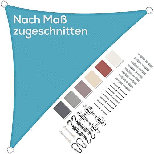 Aiyaoo Sonnensegel Wasserdicht Rechteckig, Viele Längen und Breiten Zur Auswahl, mit Befestigungs Kit PES Polyester, Sonnenschutz 95% UV Schutz, Reißfest Wetterfest für Terrasse Garten, Anthrazit