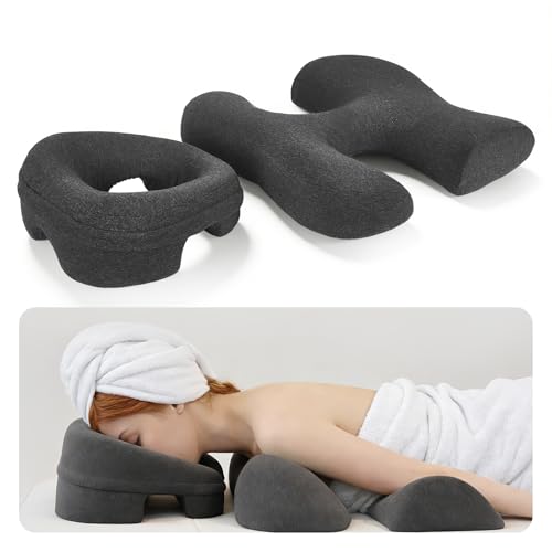 ExKeen Massage kopfstütze für Bett Massage Brustkissen und Gesichtskissen Set Ergonomisches Gesichtskissen mit abnehmbarem Bezug Weich und Bequem Kopfstütze Bruststütze Bauch Stützkissen