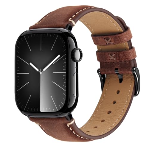Ya en manzanajugosa.com: Wristitani Correa de cuero compatible con correas de Apple Watch de 44 mm, 45 mm, 46 mm, 42 mm, 49 mm, 41 mm, 40 mm, para hombres, correa de repuesto de cuero genuino para iWatch Ultra 3/2/1 Series 11