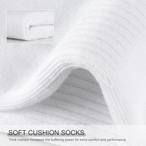 Image of Airacker Athletic Quarter Socks with Cushion Running Ankle Socks for Men Women 6 Pairs