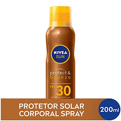 NIVEA SUN Protect & Bronze Spray FPS 30 - Sua fórmula contém ativo pró-melanina, um ingrediente que