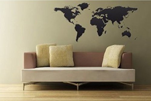 Mondo - Mappamondo Adesivo Murale per la Casa