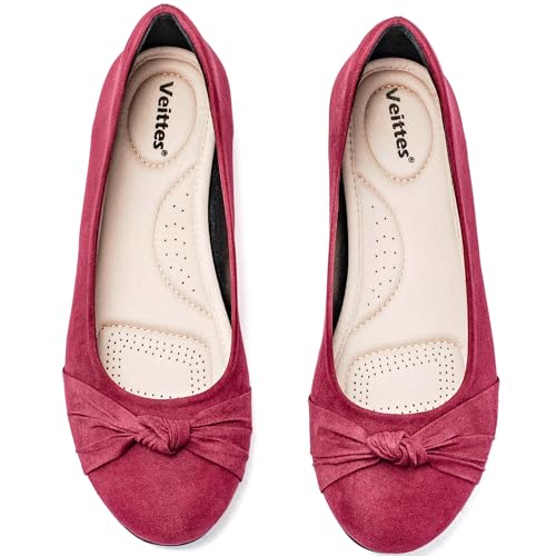 Image of Veittes Women's Round Toe Wide Width Ballet Flats