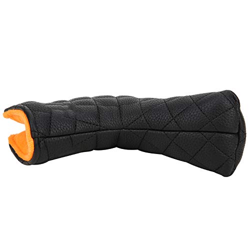 KIMISS Magnetischer Golf-Putter, Wasserdichtes PU L-förmiges Putterblatt-Abdeckung Headcover-Abdeckung Schlägerkopf-Zubehör (Schwarz)