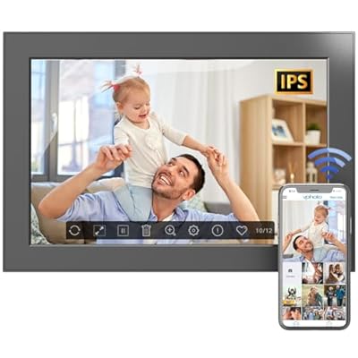 10.1-Inch Digital Picture Frame WiFi Digital Photo Frame - Smart Photo Frame with Slideshow, IPS Touch Screen, Auto-Rotate, Share Photos and Videos via VPhoto APP, Gifts for Family and Friends