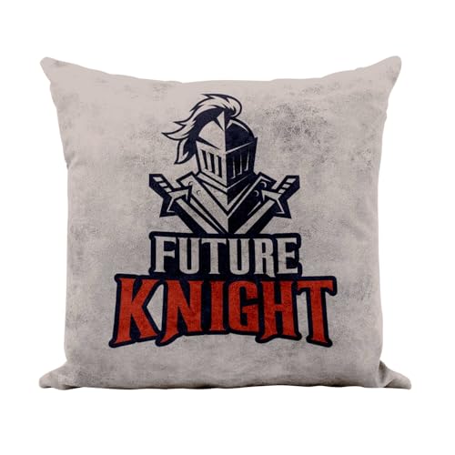 Coussin Future Knight Heroes camel 40x40 cm housse et garnissage