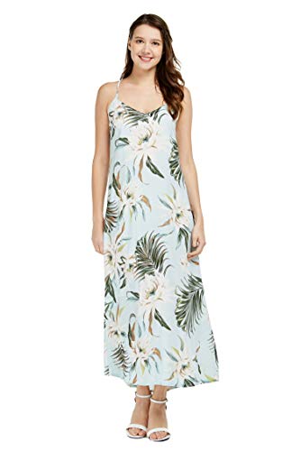 Image of Wispy Cereus Light Blue Family Matching Hawaiian Clothes | Family Matching Outfits • Soft Rayon Fabric • Tropical Floral Print • Vacation Ready • Luau Party Wear