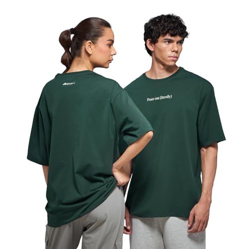 Image of Boldfit Tshirt for Man Unisex Oversized Tshirt for Woman Graphic Tees Supreme Comfort, Effortless Style Oversized T Shirt for Men, Breathable Polycotton T-Shirt for Lounging, Casual Outing, Yoga Wear