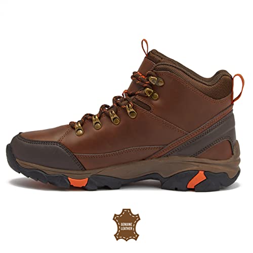 HI-TEC Acadia WP Leather Waterproof Men's Hiking Boots, Lightweight Breathable Backpacking and Trail Shoes3