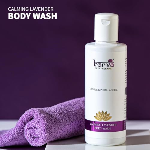 Image of Barva Calming Lavender Body Wash 200ml | With Aloe Vera | Relaxing & Moisturizing Shower Gel | Gentle Cleansing for All Skin Types | Stress Relief Bath Care