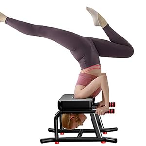 Yoga hoofdkruk, yoga-kruk, stabiele yoga-hoofdstandstoel met PU-kussen en verlengde leuning, voor het oefenen van hoofdstand, schouderstand en krachttraining, geschikt voor home gym, yoga studio.