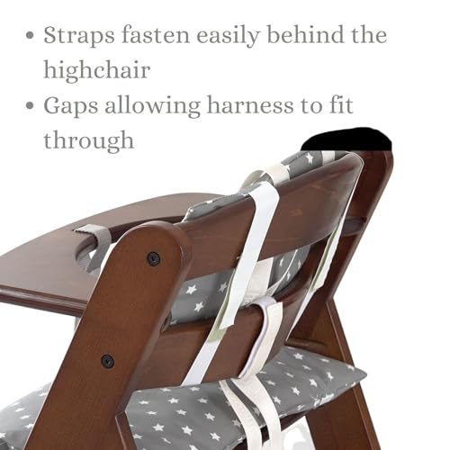 Image of Highchair Cushion for Hauck Alpha Plus Wooden highchair - Easy to fit - Fully Wipe Clean highchair pad