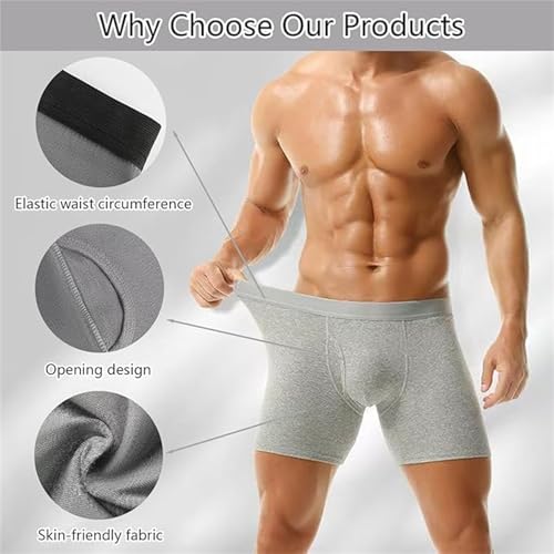 Alldry Underwear for Men, Men Ultra-Absorbent Incontinence Boxer Briefs, With Fly Opening Washable Reusable for Mens over 503