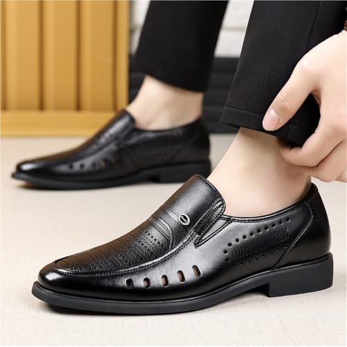 Men's Large Size Hollow Out Summer Slip On Business Casual Breathable Sandals Dad Shoes3