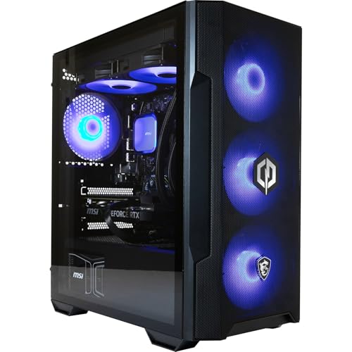 CYBERPOWERPC x MSI PBM Gaming PC - AMD Ryzen 5 7500F, Nvidia RTX 5060 Ti, 16GB RAM, 1TB NVMe SSD, 850W PSU, Wi-Fi, Windows 11, Forge M100R