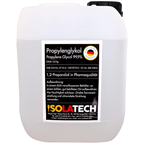 Propylenglykol 5L-Kanister, Propylenglykol 99,9% in Pharmaqualität 1,2 Propandiol (Inhalt 5kg)