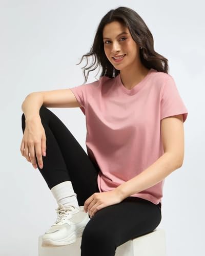 Image of Wellbi Bamboo Women's Tshirt - Ultra-Soft, Breathable & Sustainable | Premium Cotton Blend for Supreme Comfort | Stylish & Eco-Friendly T-Shirt for Women | Tshirt Women Cotton