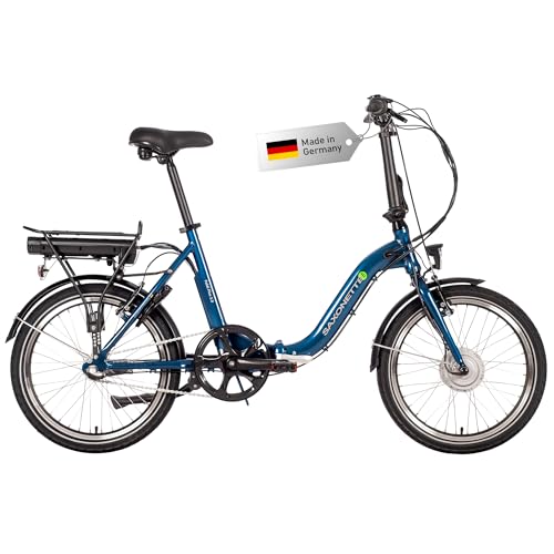 SAXONETTE Klapprad E-Bike, E Bike Klappbar 20 Zoll mit Rücktrittbremse und nabenschaltung, Elektro Fahrrad Erwachsene mit 36V 7.8Ah Akku, 80KM Lange Range, Elektrofahrrad 25 km/h für Herren Damen