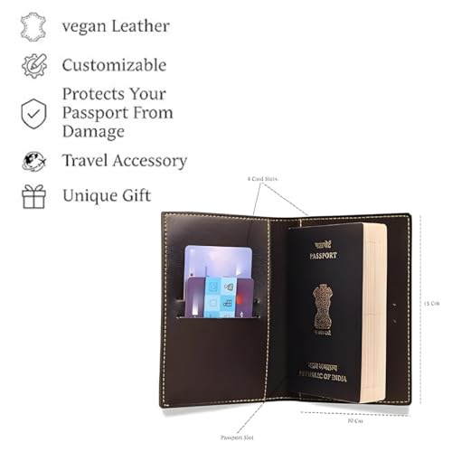 Image of Personalized Printed Passport Cover with Custom Name Design | Printed, Classy & Stylish | Customized Travel Accessories with Name | Travel Gifts