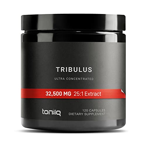 Toniiq Ultra High Strength Tribulus Capsules – 95% Saponins – 1300mg Concentrated Extract Formula – 120 Caps