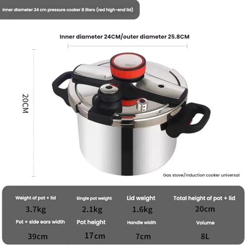 Olla a presión acero inoxidable 8 L miniatura 6