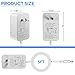 KAKULO 12V 4A Power Supply - C 100-240V 50/60Hz to DC 12 Volt 4Amp 48W Adapter w/ 5ft Power Cord 5.5x2.1mm & 5.5x2.5mm Jack for Household Electronics (White 2 Pack)