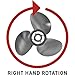 MERCURY 8M8026640 Spitfire Elite Series 4-Blade Aluminum Propeller, 10.1” Dia. X 15” Pitch, Right Hand Rotation
