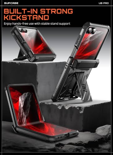 Image of SUPCASE for Samsung Galaxy Z Flip 8 Case with 360 Rotating Belt Clip, Black